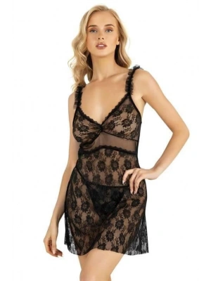 Bicomi Siyah Kısa Tül Gecelik 4202