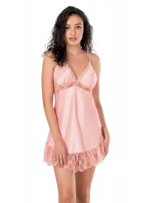 Bicomi Somon Kısa Saten Gecelik