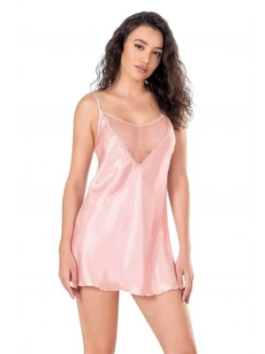 Bicomi Somon Kısa Saten Gecelik 8111