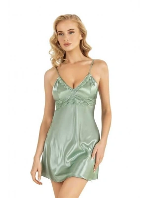 Bicomi Su Yeşili Kısa Saten Gecelik