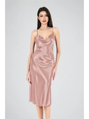 Bicomi Uzun Gecelik Degaje Vizon