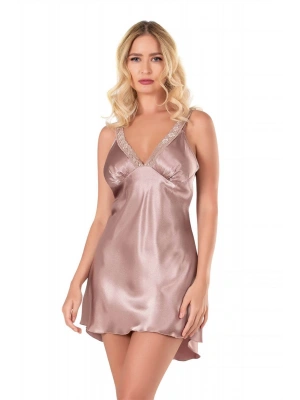 Bicomi Vizon Kısa Saten Gecelik