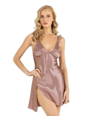 Bicomi Vizon Kısa Saten Gecelik 8237