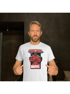 Bisiklet Yaka Baskılı Oversize T-Shirt - Beyaz -