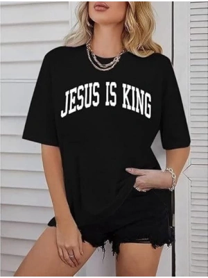 Bisiklet Yaka Kısa Kol Baskılı T-shirt - Siyah -