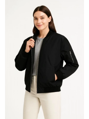 Bomber Mont Ceket Siyah -