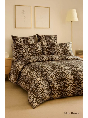 Çift Kişilik Pamuklu Nevresim Takımı Wild Leopard