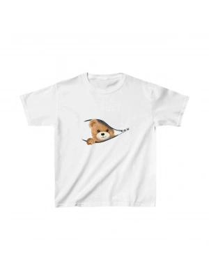 Çocuk Baskılı T-Shirt - Beyaz