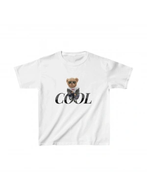 Çocuk Baskılı T-Shirt - Beyaz