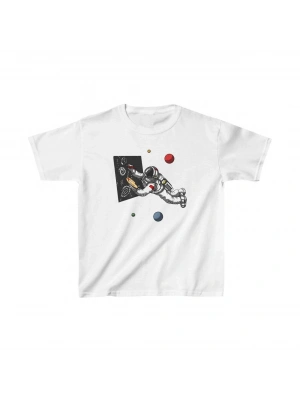 Çocuk Baskılı T-Shirt - Beyaz