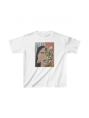 Çocuk Baskılı T-Shirt - Beyaz