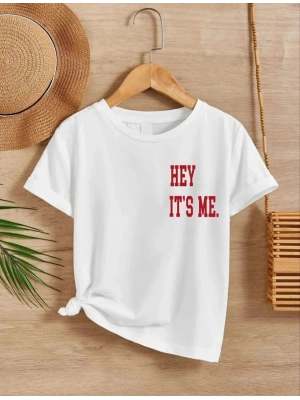 Çocuk   Baskılı T-Shirt - Beyaz