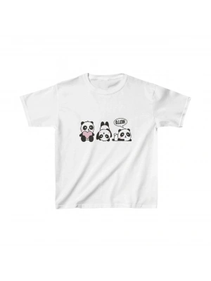 Çocuk Baskılı T-Shirt - Beyaz