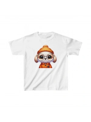 Çocuk Baskılı T-Shirt - Beyaz