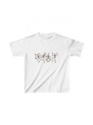 Çocuk Baskılı T-Shirt - Beyaz