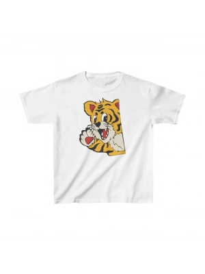 Çocuk Baskılı T-Shirt - Beyaz