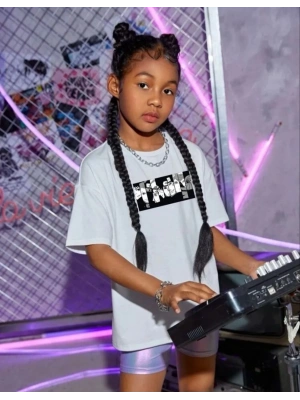 Çocuk   Baskılı T-Shirt - Beyaz