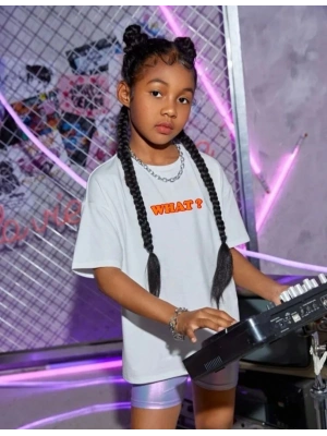 Çocuk   Baskılı T-Shirt - Beyaz