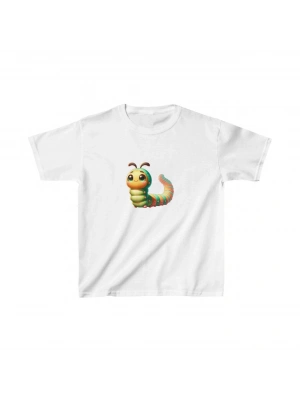 Çocuk Baskılı T-Shirt - Beyaz