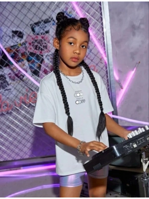 Çocuk   Baskılı T-Shirt - Beyaz