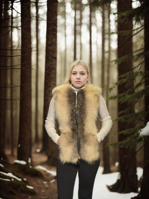 Kolsuz Hakiki Yelek - Fuşya -