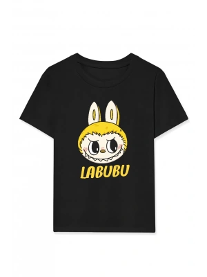 Labubu   Baskılı T-Shirt - Siyah -