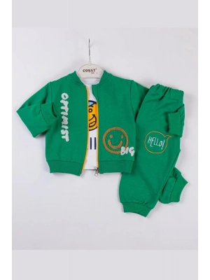 Optimist Nakışlı Erkek Bebek Takım