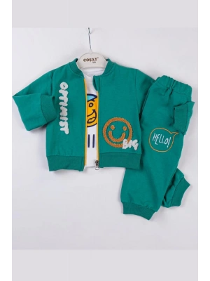 Optimist Nakışlı Erkek Bebek Takım