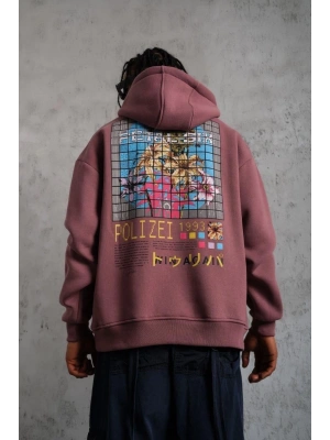 Patel Six Baskılı Kapüşonlu Sweat - Gül Kurusu