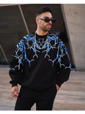 Yıldırım Bisiklet Yaka Sweat - Siyah