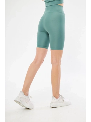 Yüksek Bel Biker Sporcu Şort - Mint Yeşil