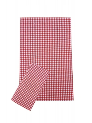 Zefir Desen Sofra Bezi Masa Örtüsü 170 x 170 Cm Kırmızı