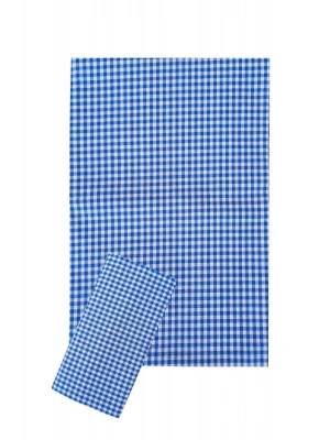 Zefir Desen Sofra Bezi Masa Örtüsü 170 x 170 Cm Mavi