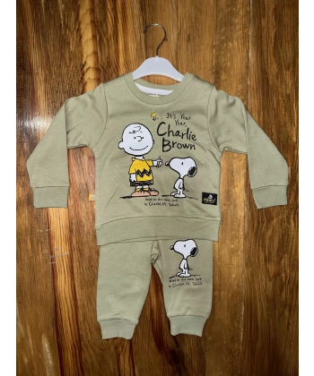 BİÇOMİ 6-24 aylık charlie baskılı takım yeşil