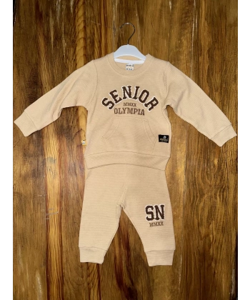 BİÇOMİ 6-24 aylık kanguru cep senıor takım sütlükahve