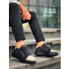 BİÇOMİ KB-X46 Kuback Siyah Bej Yüksek Siyah Taban Günlük Spor Ayakkabı