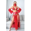 Bicomi Kırmızı Peçeli Seksi Dansöz Kostümü