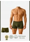 Bicomi Pamuklu Düz Haki Renk Erkek Boxer