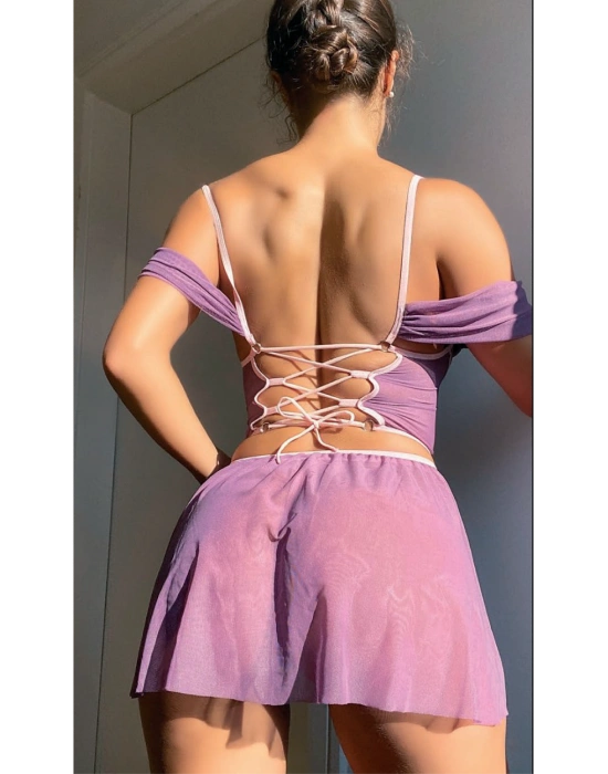 Bicomi Mor Fantezi Kleopatra Kostümü