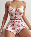 Bicomi Dudak Desenli Şortlu Pijama Takımı