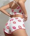 Bicomi Dudak Desenli Şortlu Pijama Takımı