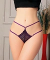 Bicomi Fantezi Dantelli 2 İpli Mor Tanga String