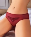 Bicomi Güpürlü Taşlı Bordo Tül Fantezi Külot
