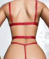 Bicomi Lastik Detaylı Kırmızı Fantezi Body