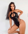 Bicomi Siyah Göğüs Dekolteli Fantezi Parlak Deri Body