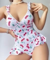 Bicomi Vişne Desenli Fantezi Body