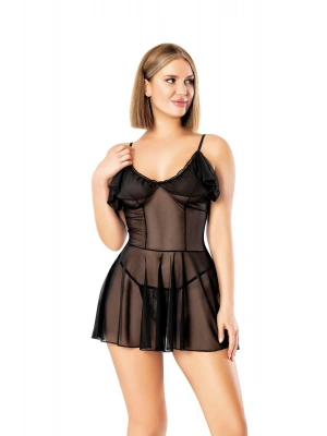 Bicomi Fantezi Siyah Transparan Gecelik