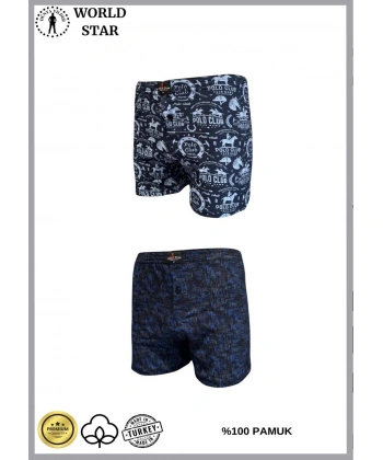 Bicomi 2li Likralı Pamuklu Renkli Erkek Boxer