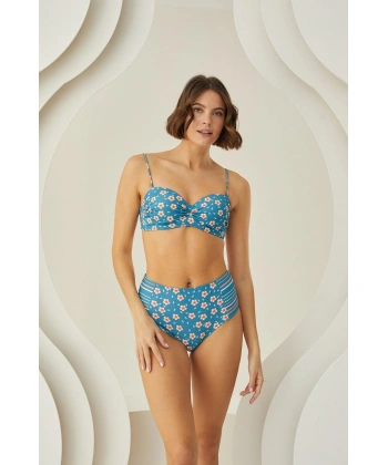 Bicomi Deep Straplez Yüksel Bel Bikini Takımı