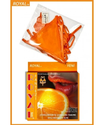 Bicomi Fantezi Tüketilebilen Yenilebilir Portakal Aromalı İç Çamaşırı Takımı